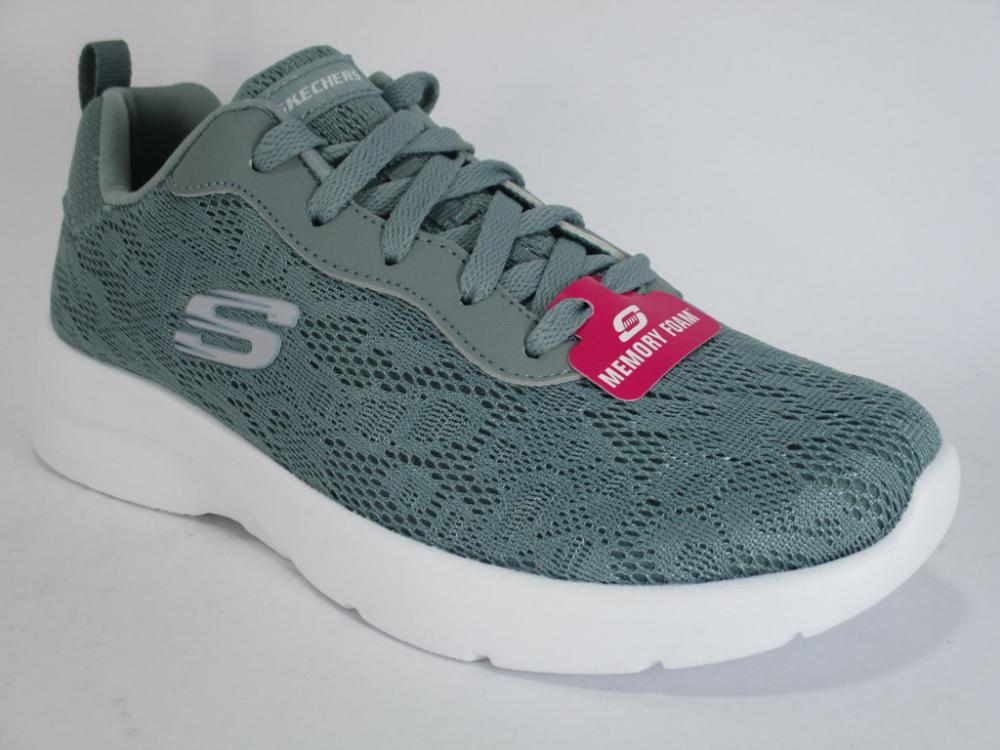 Skechers Dynamight 2.0 Homespun 12963-SAGE Sneakers Donna Grigio - 192283503320