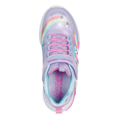 Skechers scarpa da ginnastica da bambina con luci Unicorn Chaser 302298N/LVMT lavanda