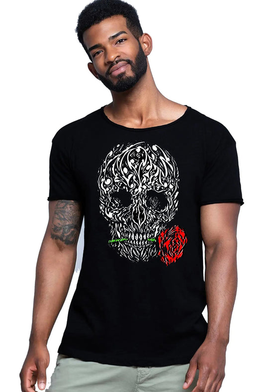 Skull & Rose | Men's Urban Slub 100% Cotton T-Shirt