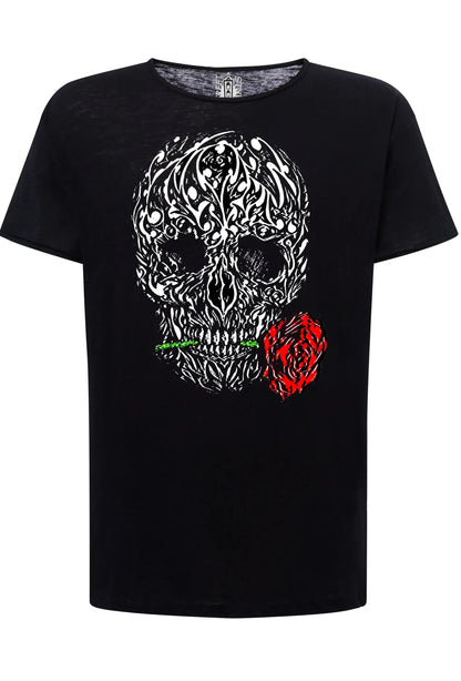 Skull & Rose | T-shirt Uomo Urban Slub 100% Cotone