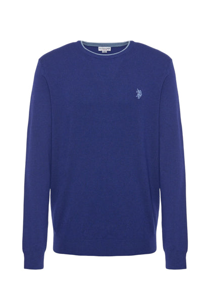 US Polo Assn Maglia Girocollo Uomo Blu Lana Viscosa - US42173007