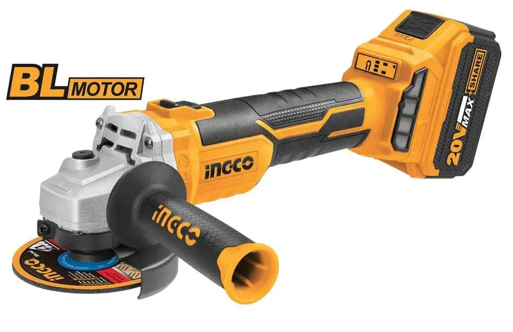 Smerigliatrice angolare 115mm 20v 2 batterie ingco