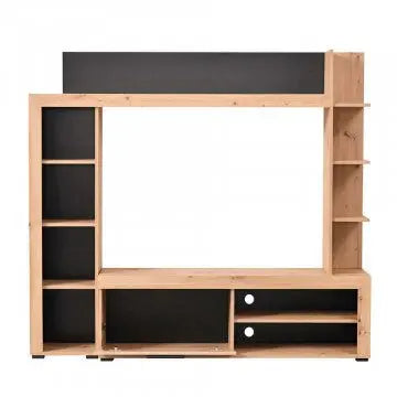 Soggiorno Rubi Rovere Artigiano e Nero - Dimensioni: cm 172,5 x 33 x 157,5 h