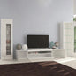 Daiquiri TV stand with 2 display cabinets in glossy white for the living room