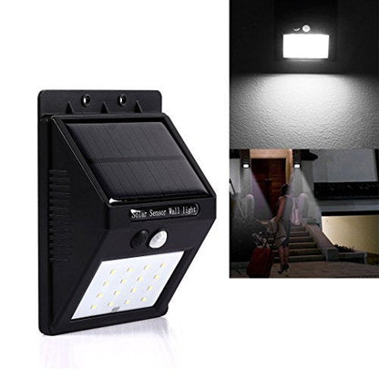 Applique Faro Lampada Pannello Solare Esterno Giardino Faretto Sensore Luce Led