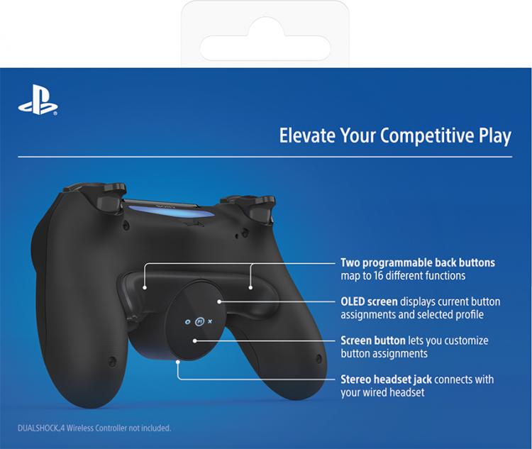 Espansione Posteriore Tasti Ps4 Back Button Controller Dualshock 4 Sony Nero