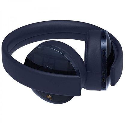SONY WIRELESS HEADSET PS4 GOLD 7.1 500 MILLION LIMITED EDITION NAVY BLUE