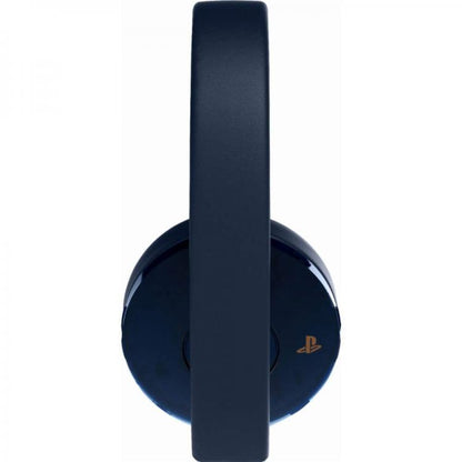 SONY WIRELESS HEADSET PS4 GOLD 7.1 500 MILLION LIMITED EDITION NAVY BLUE