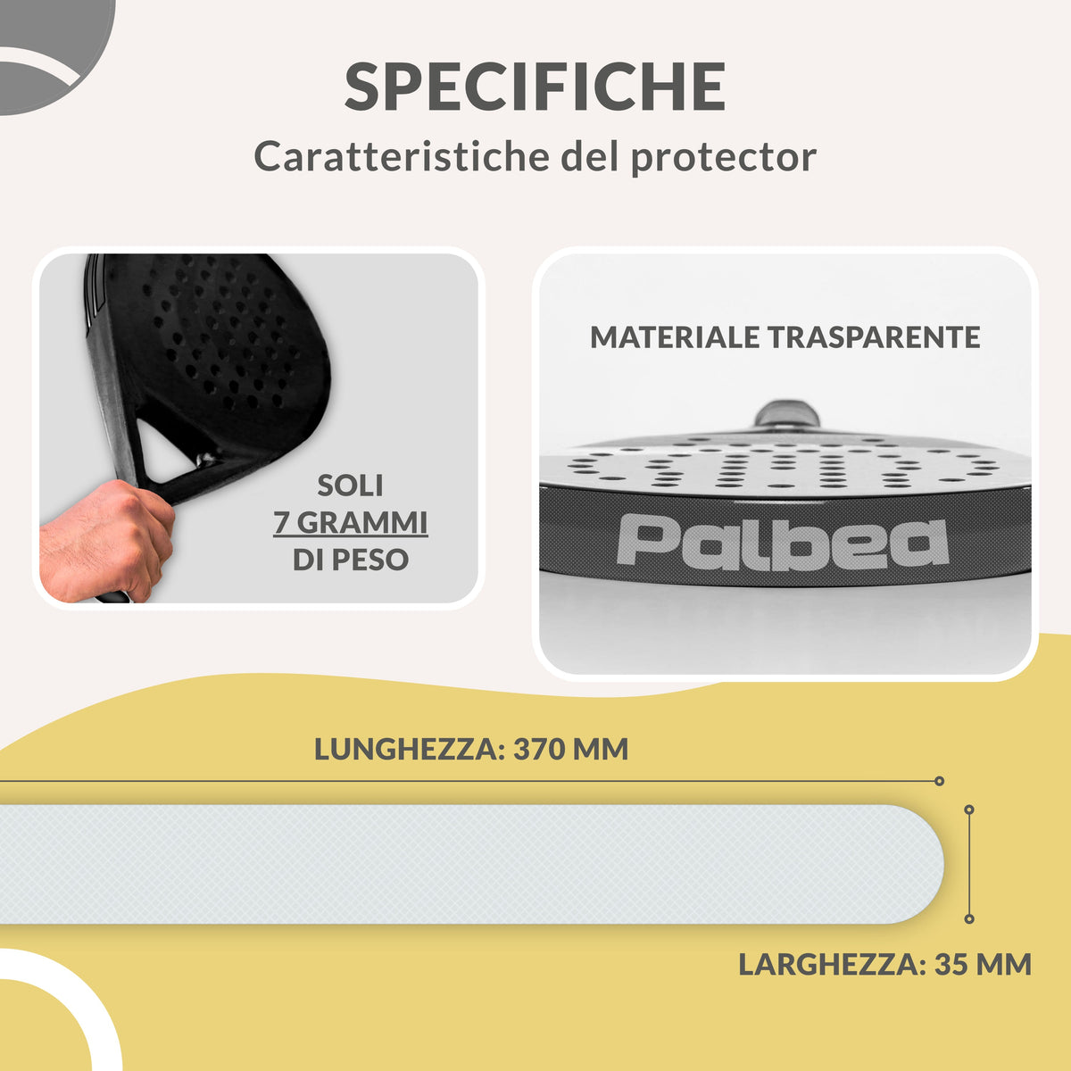 Protezione Racchetta Padel Trasparente