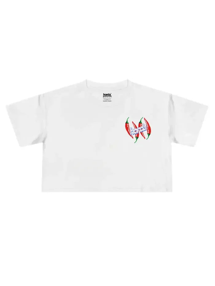 Spicy – T-Shirt Cropped Donna 180gr Cotone Pesante | Made in Italy