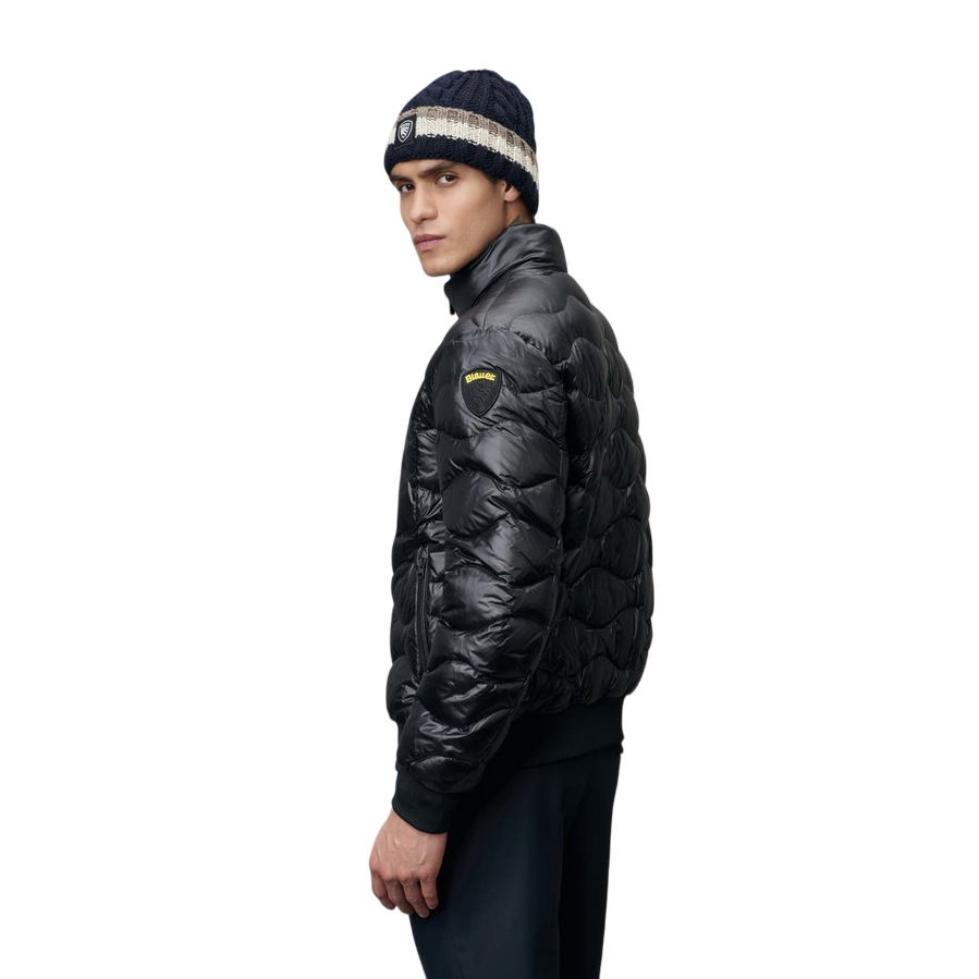 Blauer pumino leggero con taschino e cucitura ad onde Daniel 25SBLUC03013-006719 nero