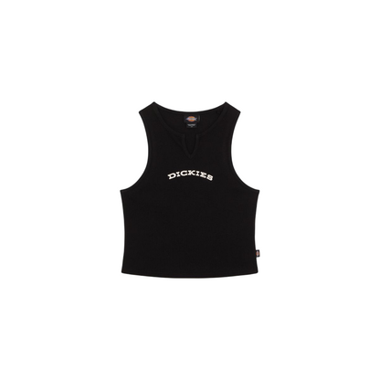 Dickies canotta con scollo a V da donna a coste DK0A8677BLK nero