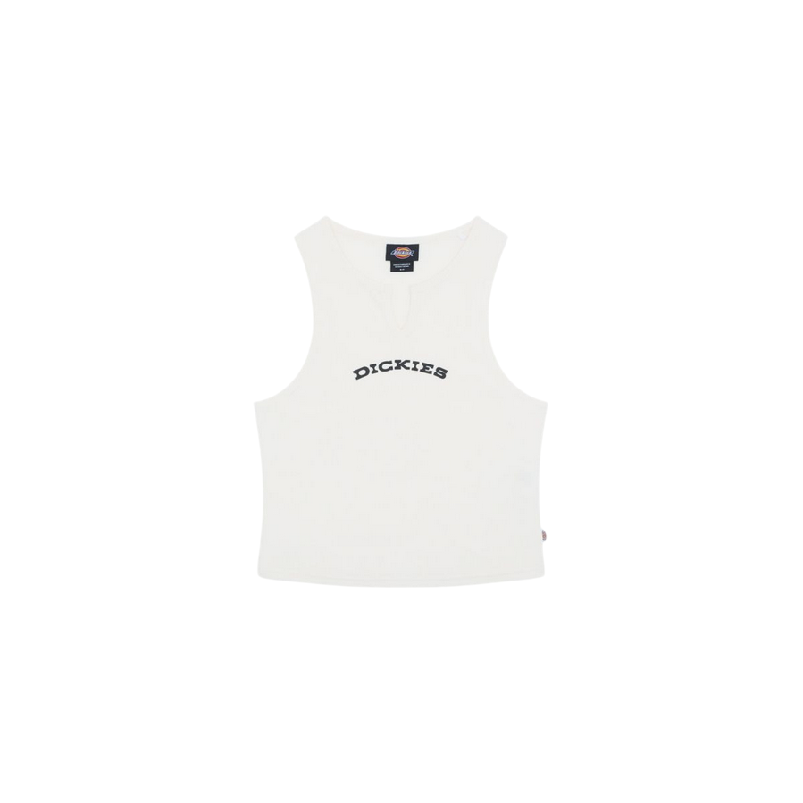 Dickies canotta con scollo a V da donna a coste DK0A8677C481 ecru