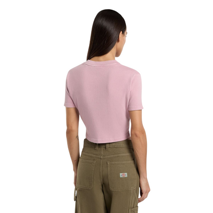 Dickies maglietta manica corta da donna a coste Plentywood DK0A866FK391 rosa