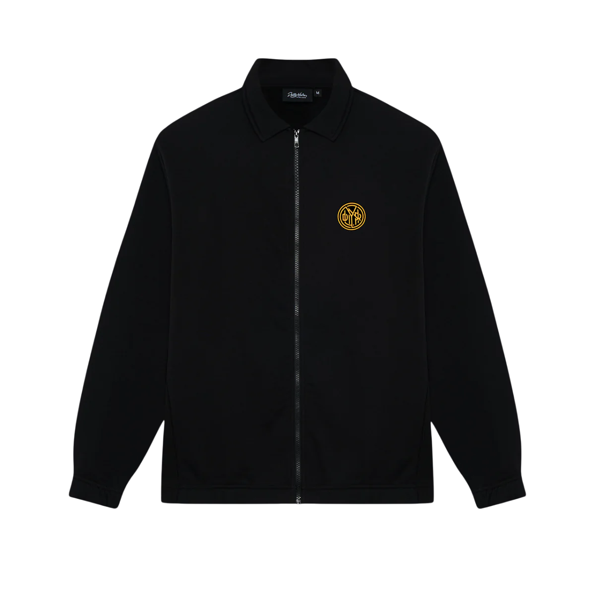 Dolly Noire felpa con cerniera intera Badge Round sw914-gd-01 nero