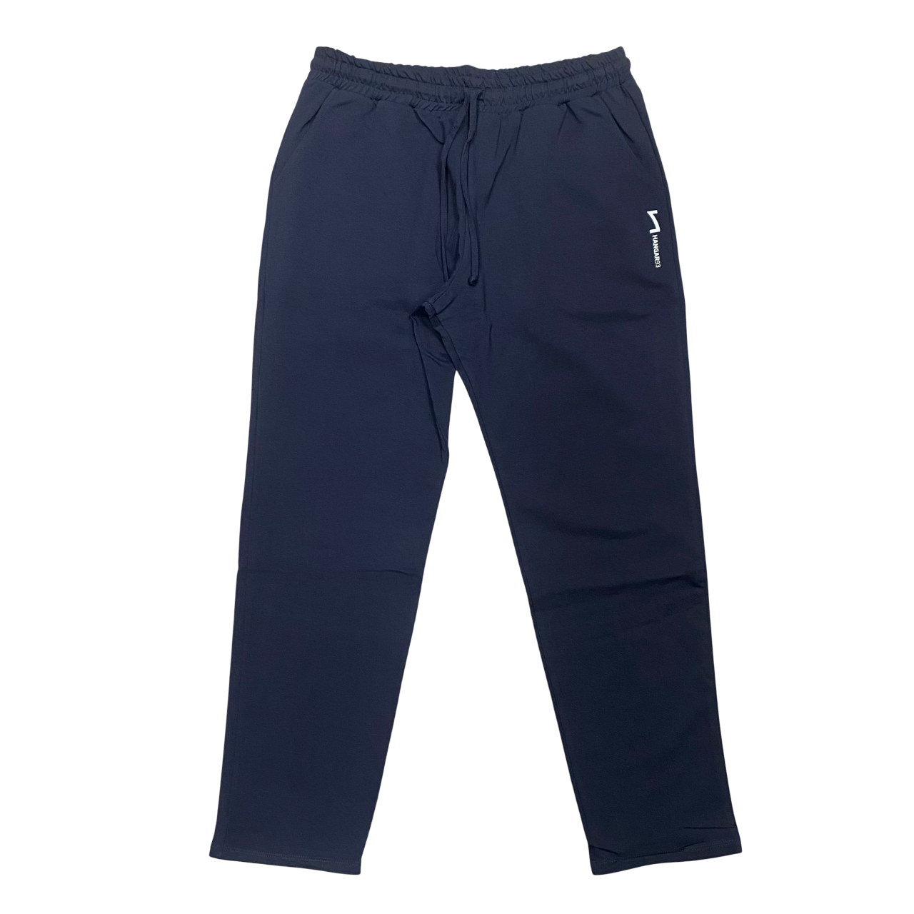 Hangar93 pantalone sportivo da uomo largo al fondo in cotne jersey z225U BLU01 blu