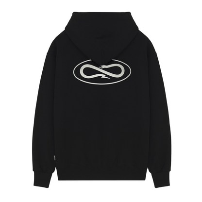 Propaganda felpa con cappuccio e cerniera intera da uomo Logo Atom 25SSPRFE307 nero