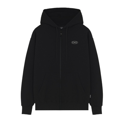 Propaganda felpa con cappuccio e cerniera intera da uomo Logo Atom 25SSPRFE307 nero