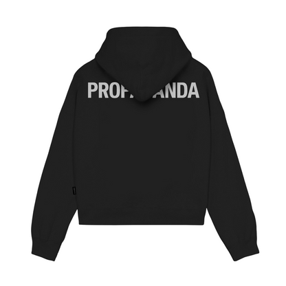 Propaganda felpa corta con cappuccio da donna Logo Classic 25SSPRFE388 nero