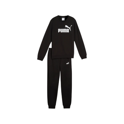 Puma tuta spotiva con felpa girocollo junior 686296-01 nero