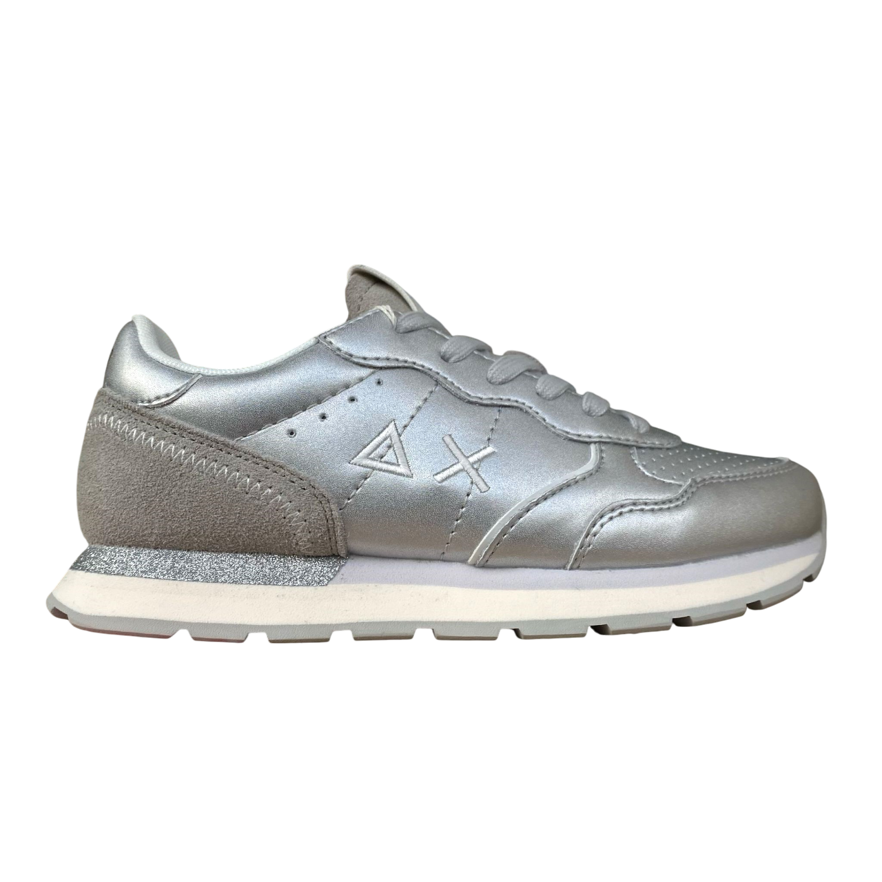 Sun68 scarpa sneaker da ragazza in pelle Big Ally Z35408T 44 argento