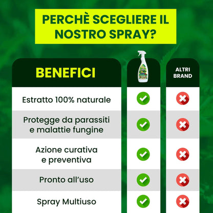 Insetticida Naturale per Piante 750 ml - A Base di Estratto Biologico di Ortica - Efficace Contro Cocciniglia, Afidi, Ragnetto Rosso e Pidocchi - Spray fba