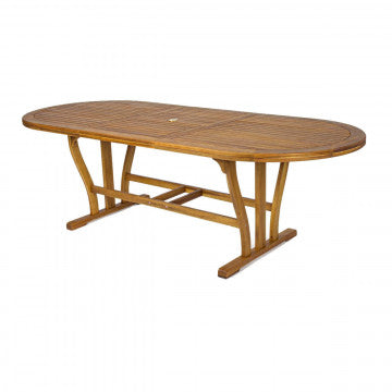 Tavolo ovale allungabile in legno Acacia massiccio 180/240x100 cm