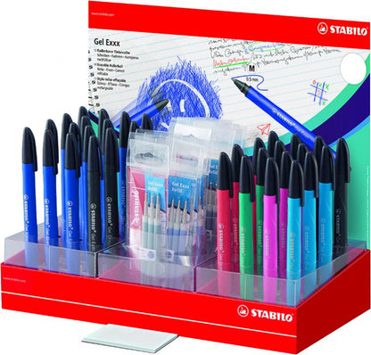 Stabilo Gel-Stift Exxx Display 92 Stück Büro Schule Schreibwaren