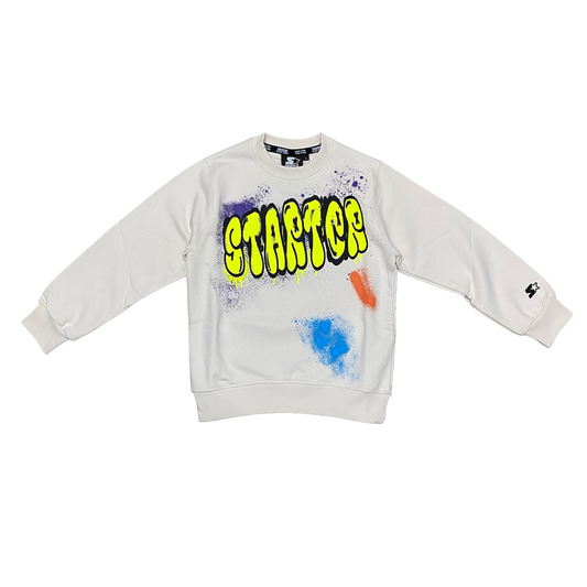 Starter felpa girocollo da ragazzo con stampa 1308 crema