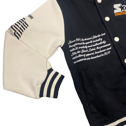 Starter giacca bomber in felpa da ragazzo Varsity nero