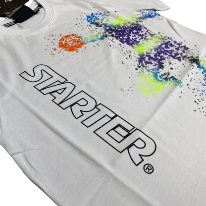 Starter maglietta manica corta da ragazzo con stampa 1254 bianco