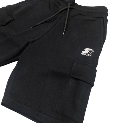 Starter pantaloncino sportivo con tasconi da ragazzo. Colore nero
