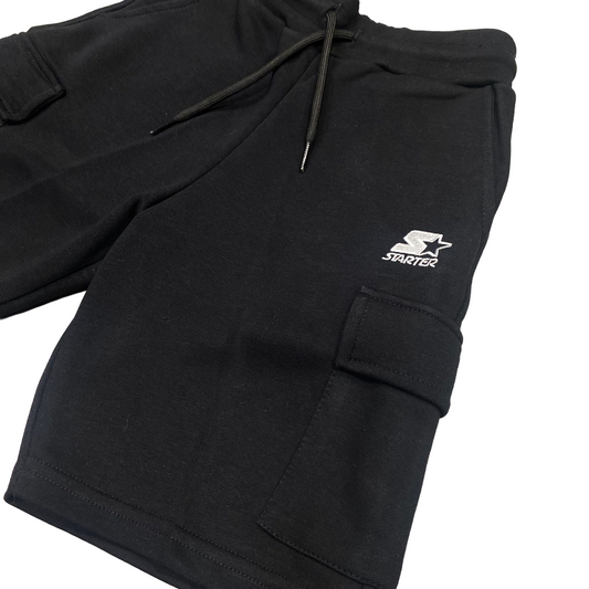 Starter pantaloncino sportivo con tasconi da ragazzo. Colore nero