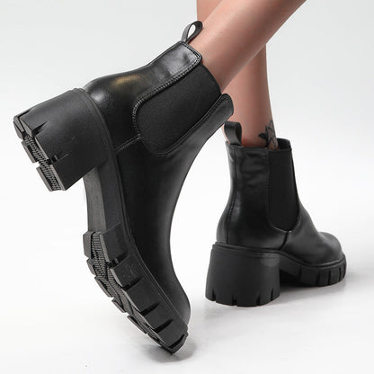 Stivali Donna Tacco Largo e Suola Spessa | Stivaletti Platform Eleganti e Comodi