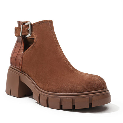 Stivali Donna in Pelle con Tacco Largo Comodi ed Eleganti