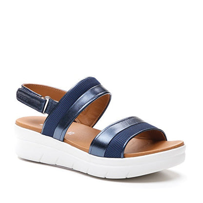 Stonefly sandalo casual da donna Aqua III 11 in pelle laminata 213783 100 limo blu