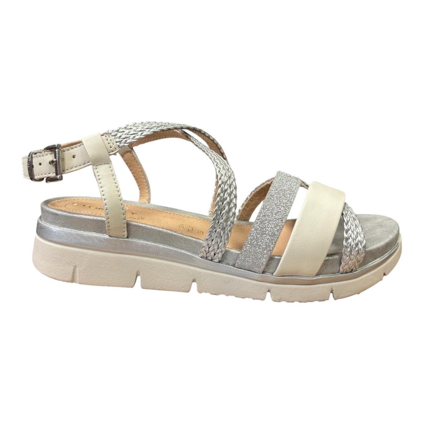 Stonefly Sandalo Donna Bianco Argento Elody 28 - 223748 6B8