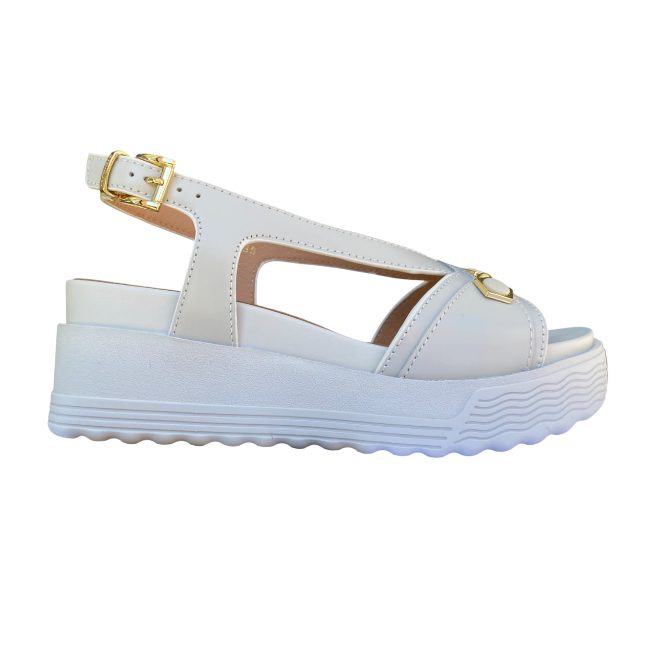 Stonefly Parky 34 Sandalo Donna Zeppa Bianco - 222412-151