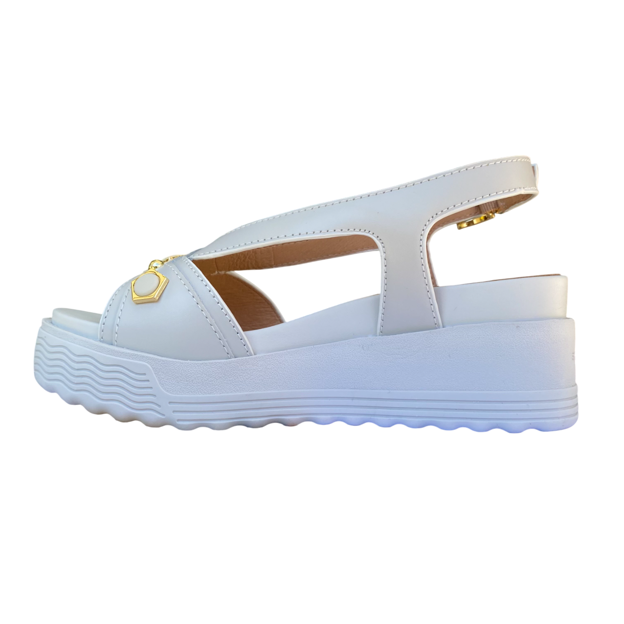Stonefly Parky 34 Sandalo Donna Zeppa Bianco - 222412-151