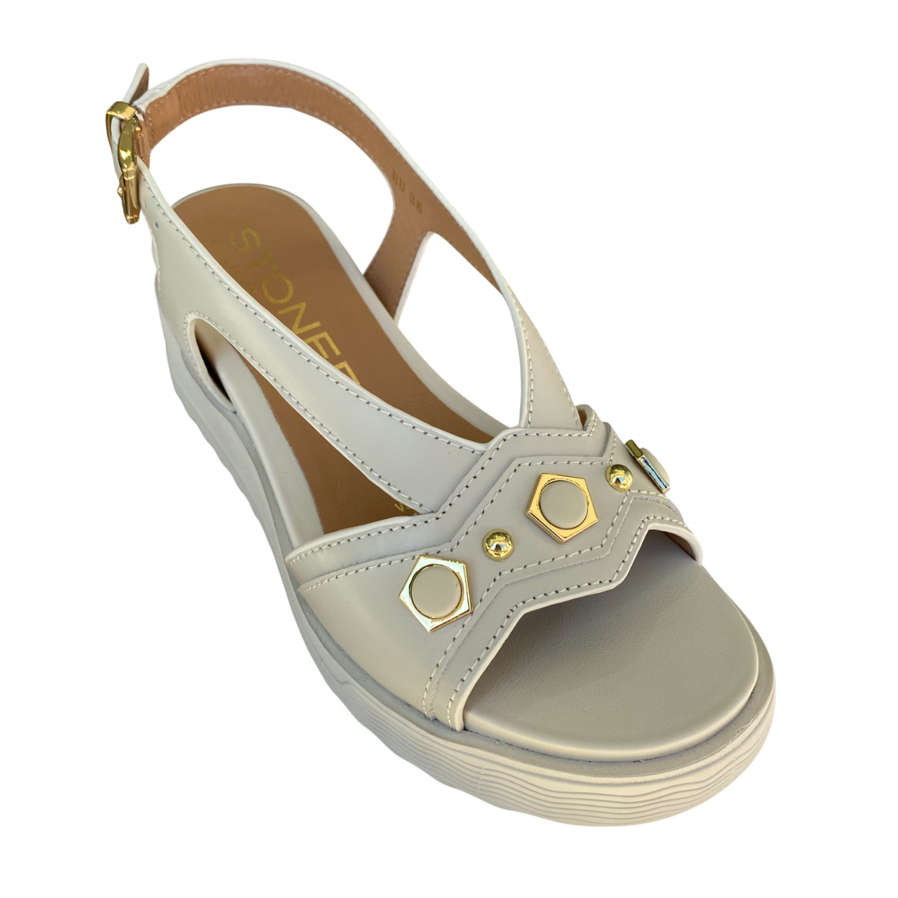 Stonefly Parky 34 Sandalo Donna Zeppa Bianco - 222412-151