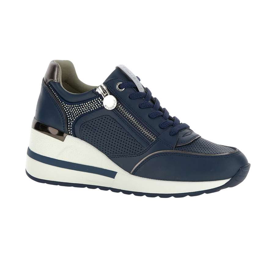 Stonefly scarpa sneakers da donna Mina nappa 222494 144 blu