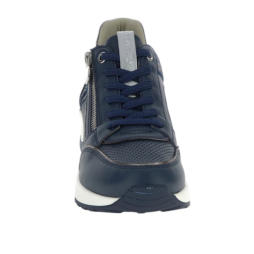 Stonefly scarpa sneakers da donna Mina nappa 222494 144 blu