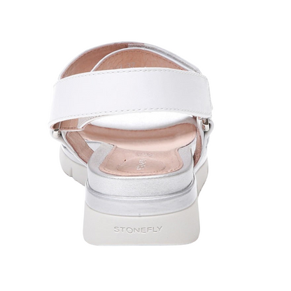 Stonefly sandalo casual da donna Elody 11 Nappa Sintetico Intreccio 213861 150 bianco