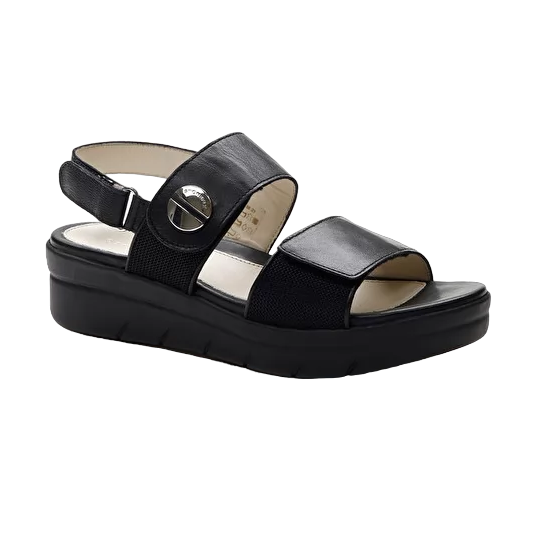 Stonefly sandalo casual da donna Aqua III Nappa pelle e tessuto 216158 000 nero