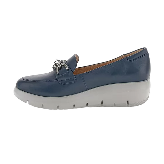 Stonefly scarpa Mocassino in pelle da donna con catena Plume 26 220757 144 blu