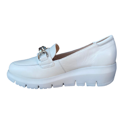 Stonefly scarpa Mocassino in pelle da donna con catena Plume 26 220757 346 grigio