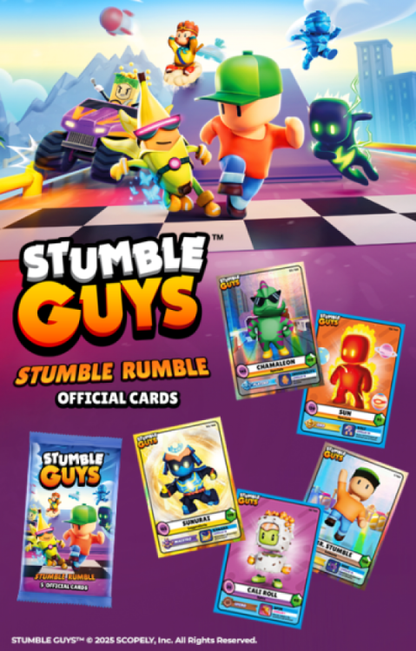 Stumble Guys Album-Karten Stumble Rumble Ordner + 1 Tüte mit 5 Karten Neu