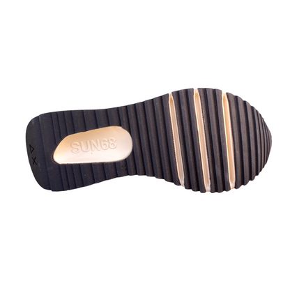 Sun68 Big Stargirl – Sneaker Donna in Similpelle e Suede Z45222 01 Bianco | Stile Running, Dettagli Laminati, Comfort Metropolitano
