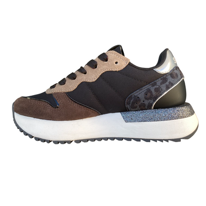 Sun68 Sneaker Big Stargirl Z45221-11 Nero Animalier Donna