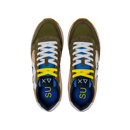 Sun68 scarpa sneakers da uomo Jaki Bicolor Z34112 1916 militare-beige